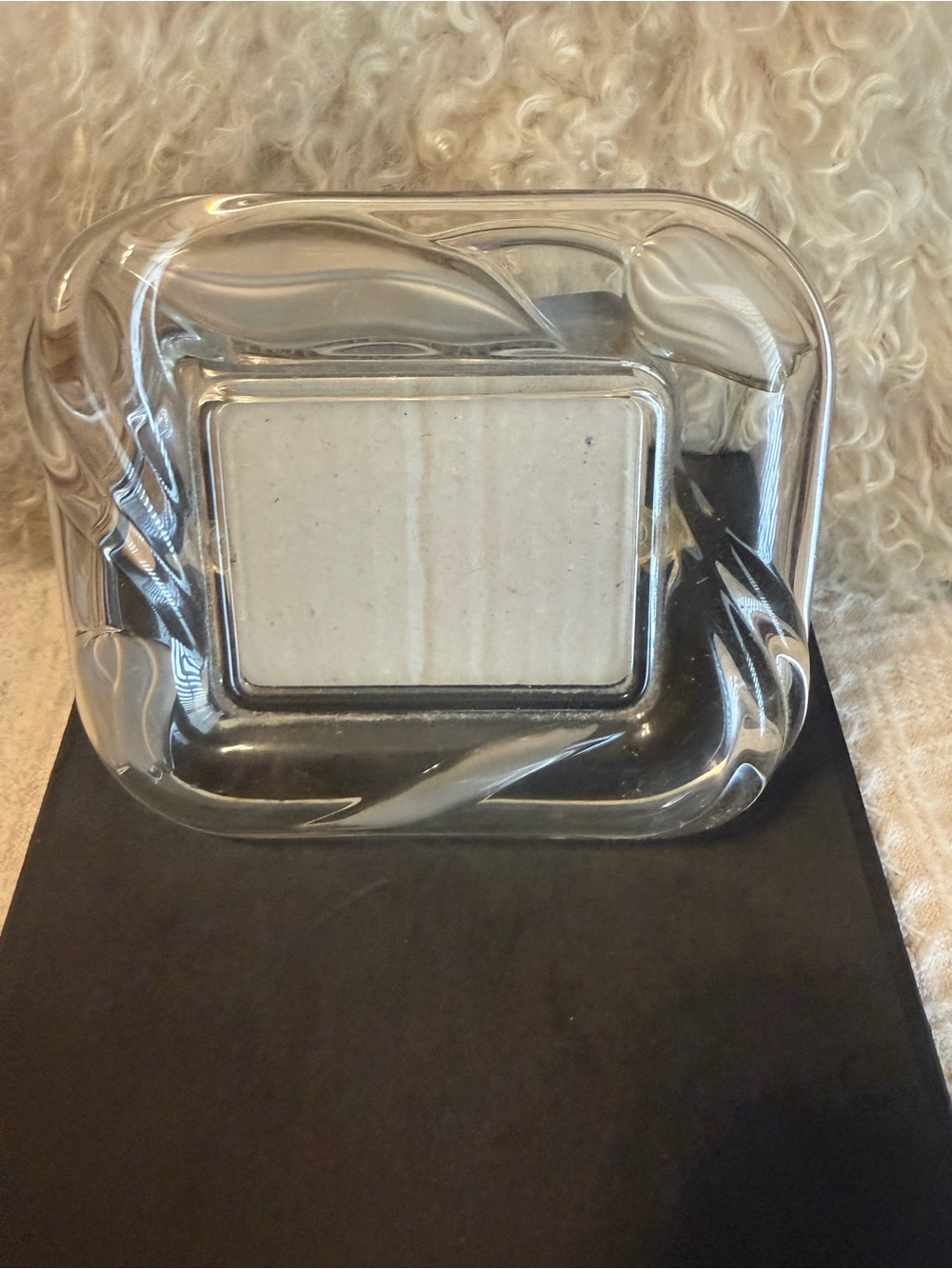Swirl/ Tulips Vintage Crystal glass picture frame